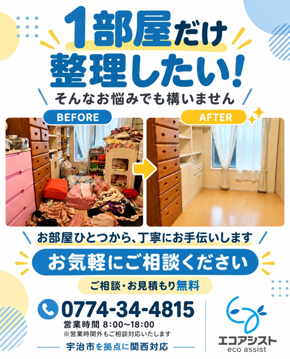 「1部屋だけ整理したい！」